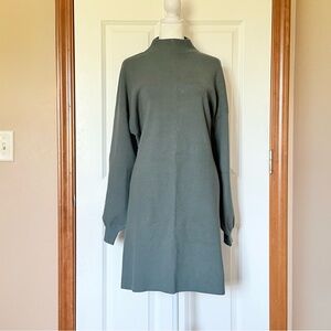 NWOT Vero Moda Olive Green Mock Neck Long Sleeve Dress